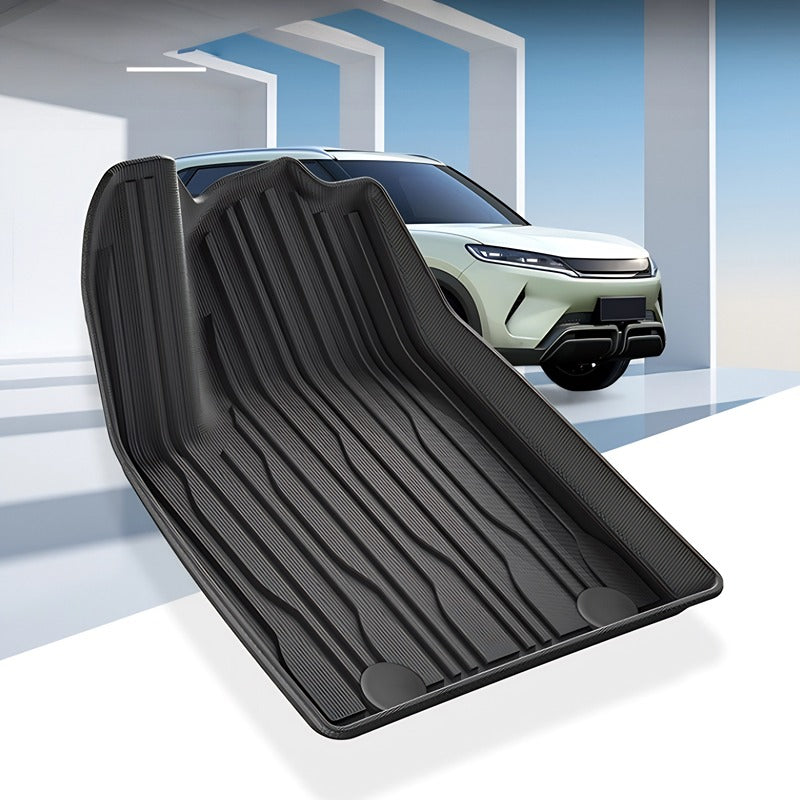 Tapis De Sol En Velours 4 Pièces Noir Mat Compatible Avec