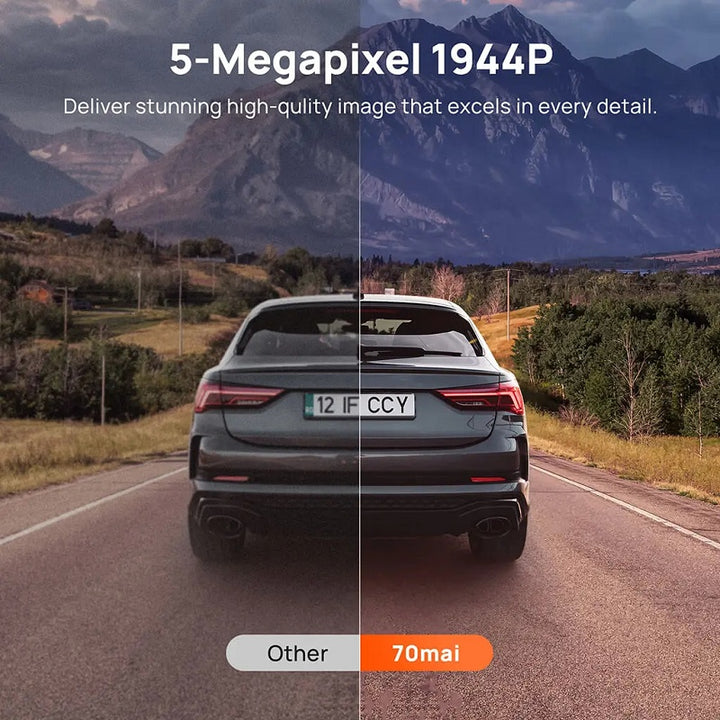 Dash Cam 3K HD with 2-Inch Screen, Supports 24-hour Monitoring