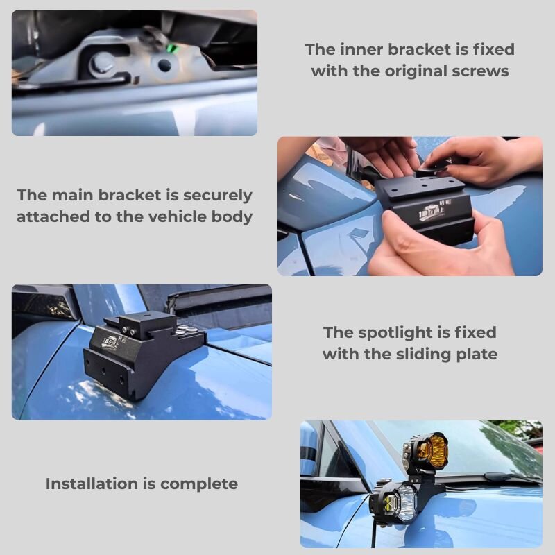 A-Pillar Spotlight Extension Bracket  for Fangchengbao Bao 5/ Denza B5