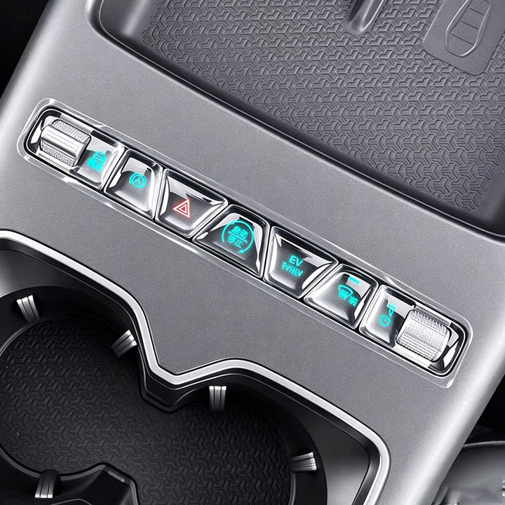 Clear Resin Center Console Button Stickers for BYD Atto 8/ Atto 2