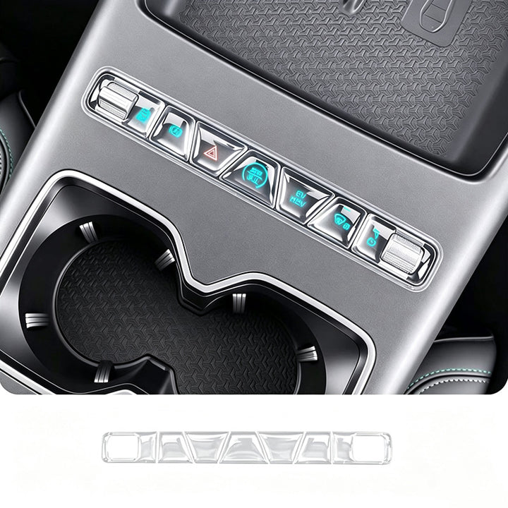 Clear Resin Center Console Button Stickers for BYD Atto 8/ Atto 2
