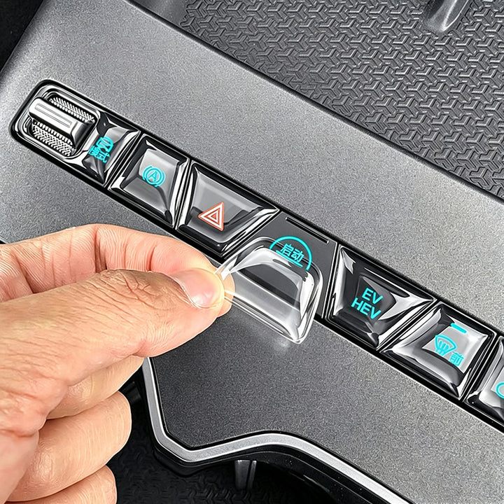 Clear Resin Center Console Button Stickers for BYD Atto 8/ Atto 2