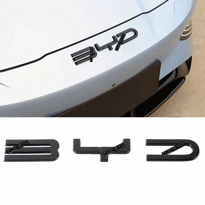 Emblema Negro del Parachoques Delantero con Logo para BYD