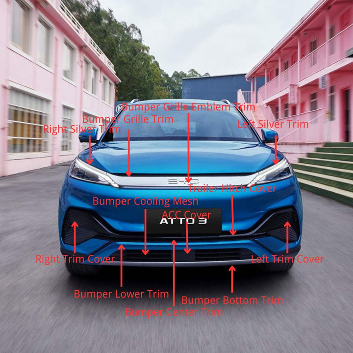 Piezas Automotrices Originales para Parachoques Delantero de Coche para BYD Atto 3