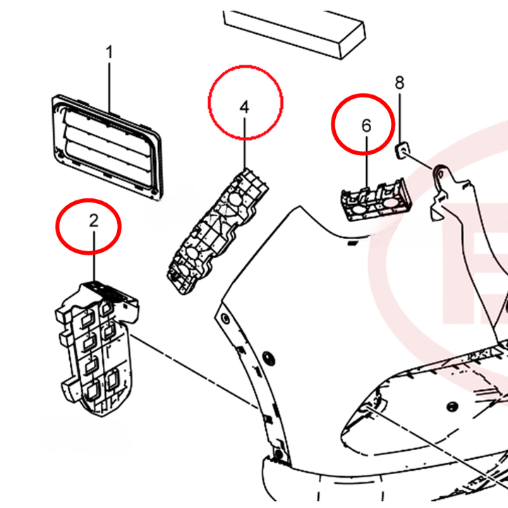 Soporte de Parachoques Delantero o Trasero para BYD Atto 3