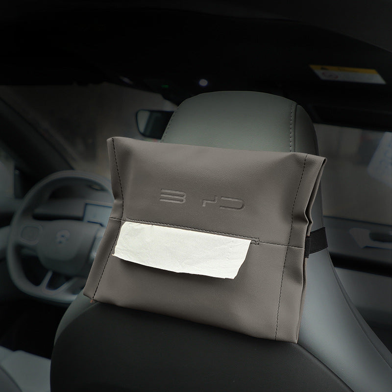 Microfiber Skin Leather Tissue Box for BYD