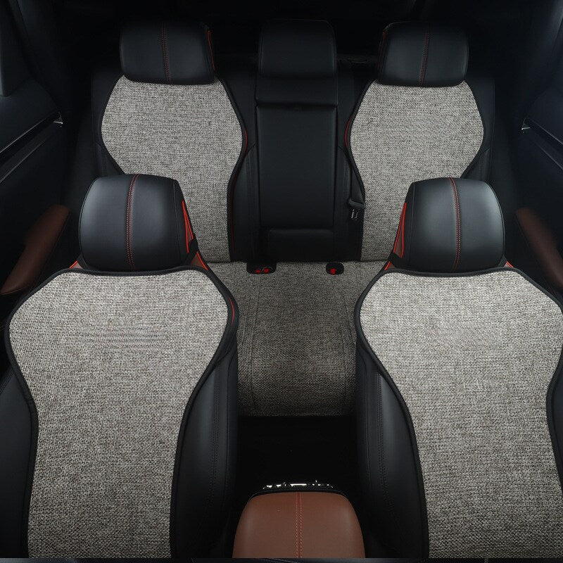 Linen Car Seat Cushion for BYD (5-seater full set)