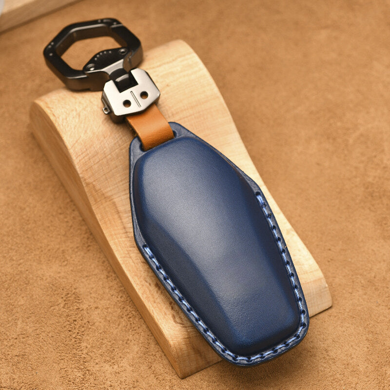 Luxury Leather Car Key Case Cover Fob Shell for BYD
