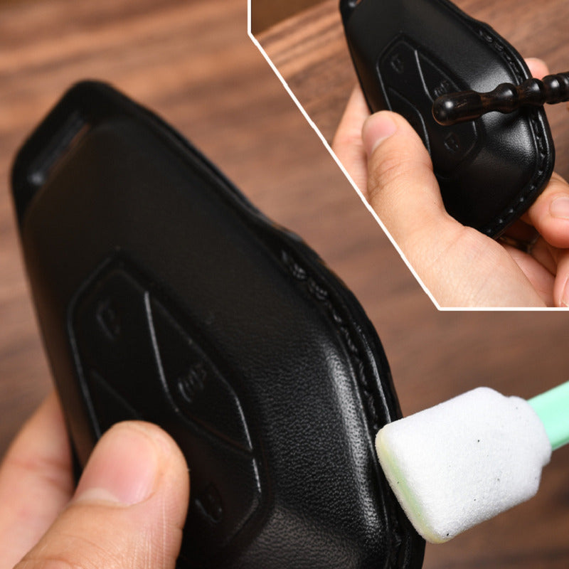 Luxury Leather Car Key Case Cover Fob Shell for BYD.