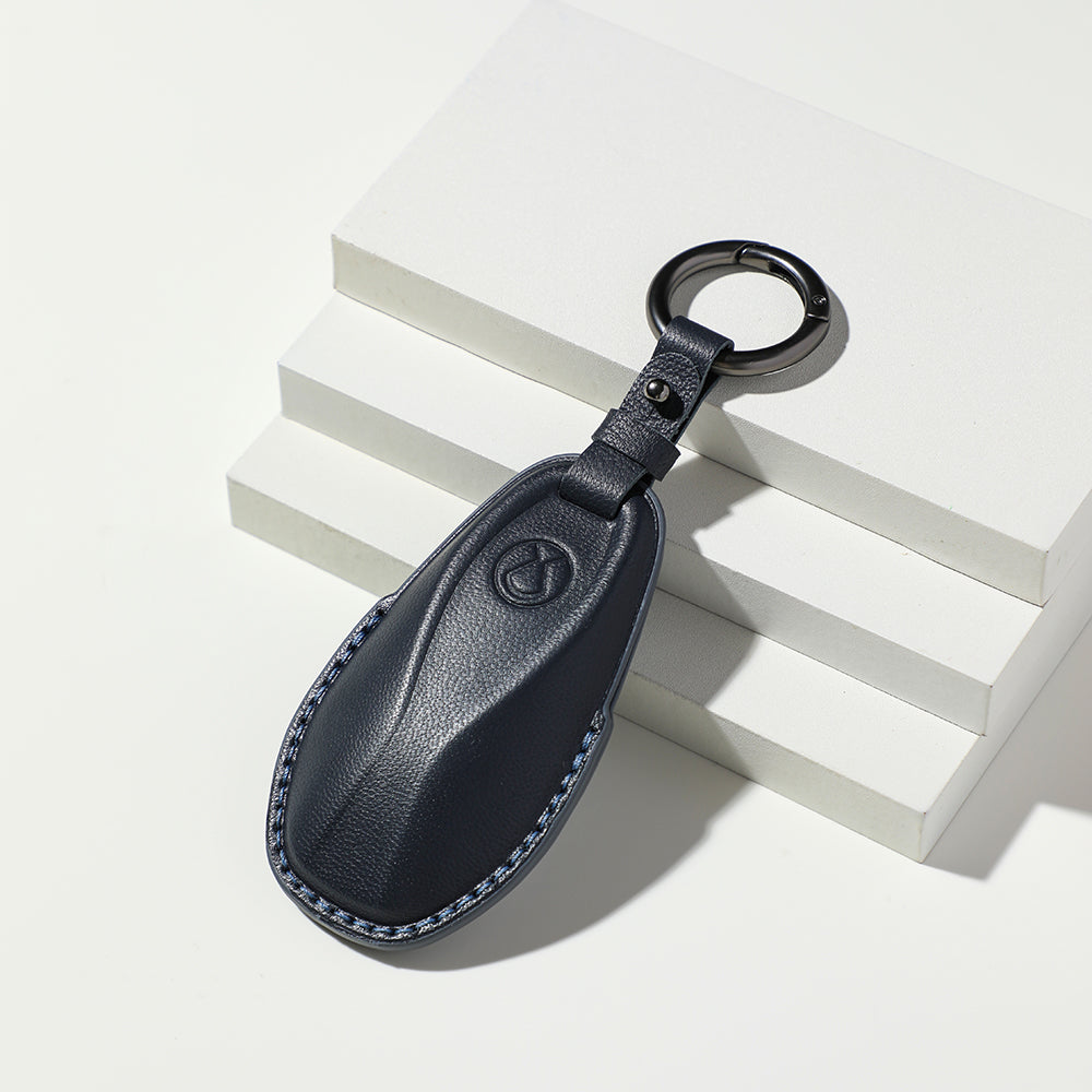 Luxury Leather Car Key Case Cover Fob Shell for Denza B5/B8