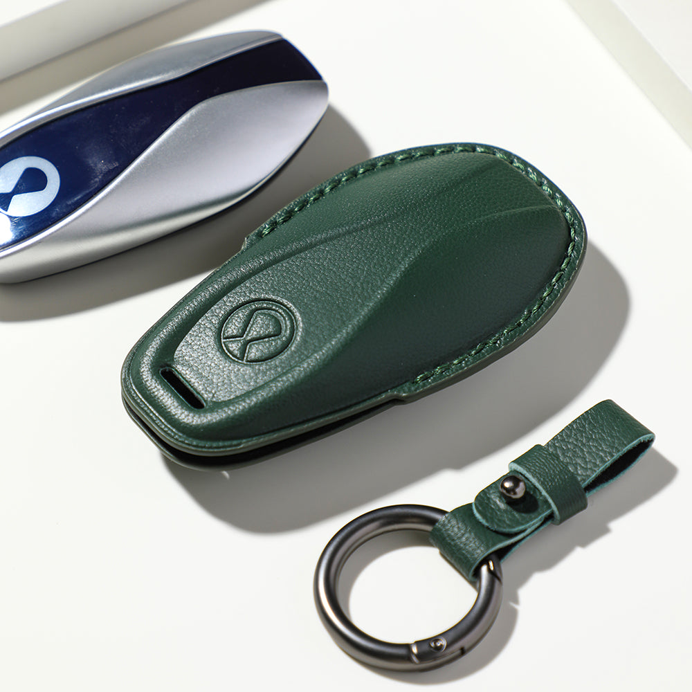 Luxury Leather Car Key Case Cover Fob Shell for Denza D9