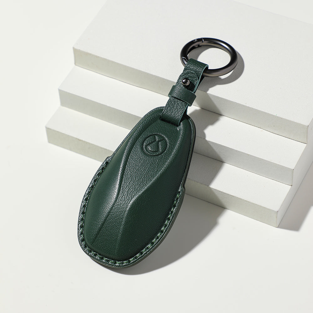 Luxury Leather Car Key Case Cover Fob Shell for Denza D9