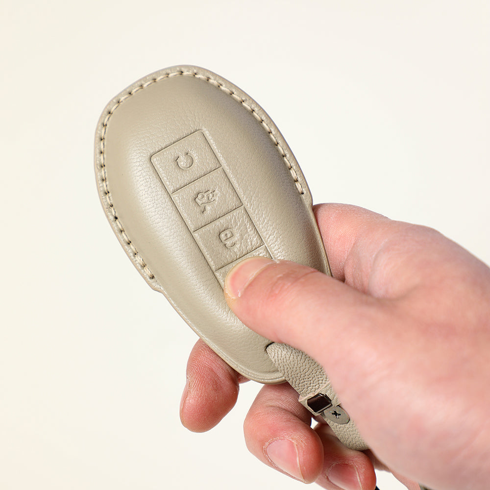 Luxury Leather Car Key Case Cover Fob Shell for Denza D9