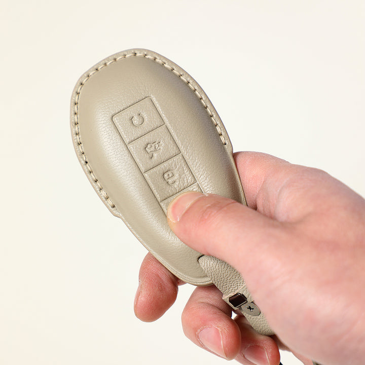 Luxury Leather Car Key Case Cover Fob Shell for Denza D9