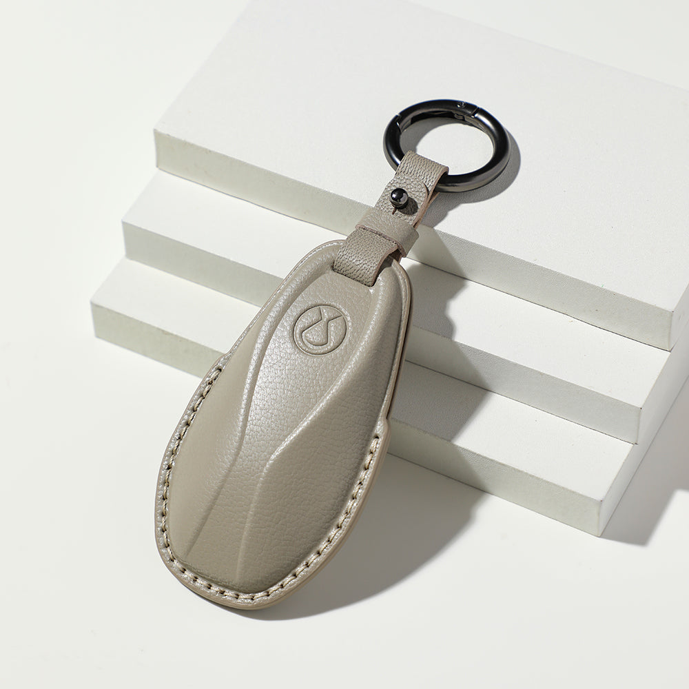 Luxury Leather Car Key Case Cover Fob Shell for Denza D9