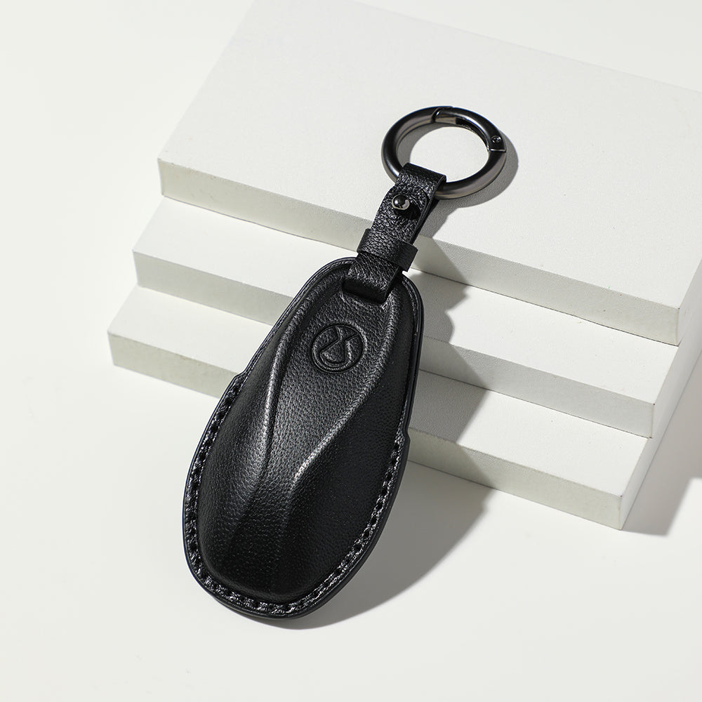 Luxury Leather Car Key Case Cover Fob Shell for Denza D9