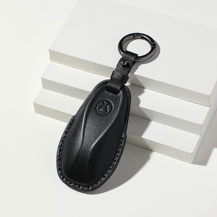 Luxury Leather Car Key Case Cover Fob Shell for Denza D9