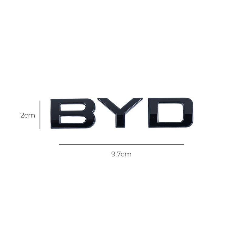 Rear Bumper Glossy Black Badges LOGO for BYD