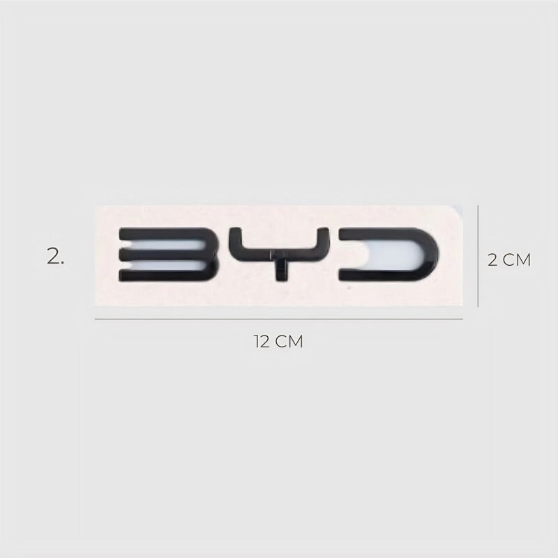 Rear Bumper Glossy Black Badges LOGO for BYD