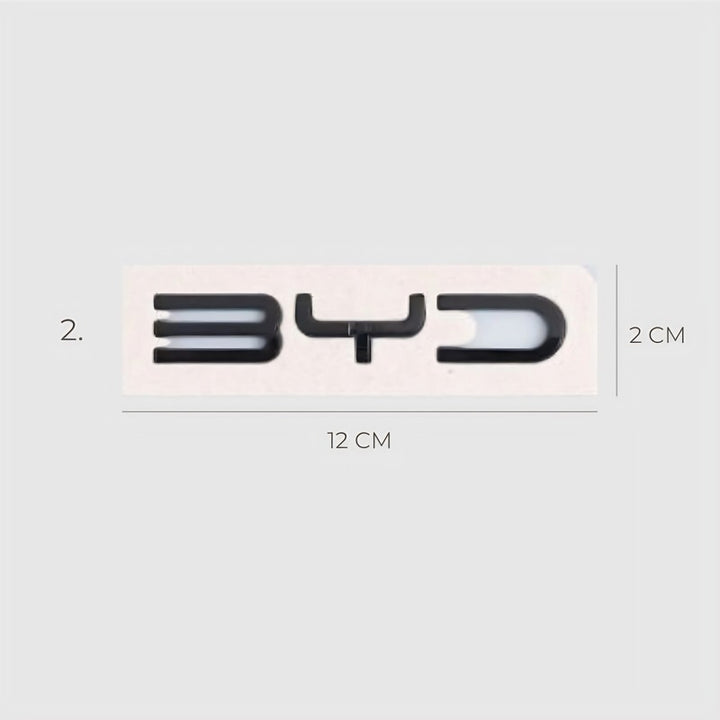 Rear Bumper Glossy Black Badges LOGO for BYD
