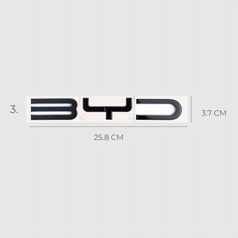 Rear Bumper Glossy Black Badges LOGO for BYD