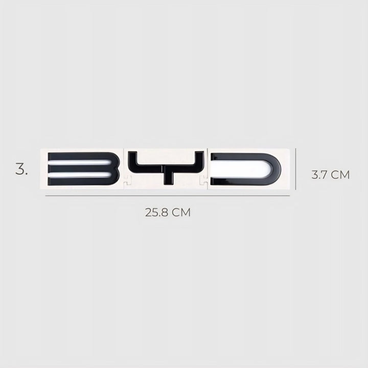 Rear Bumper Glossy Black Badges LOGO for BYD