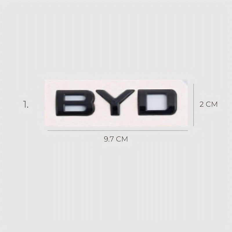 Rear Bumper Glossy Black Badges LOGO for BYD