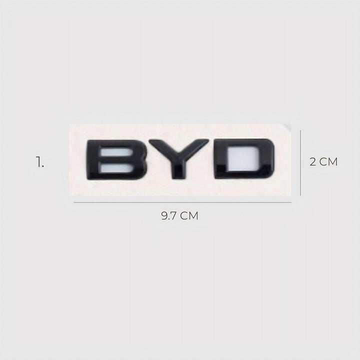 Rear Bumper Glossy Black Badges LOGO for BYD