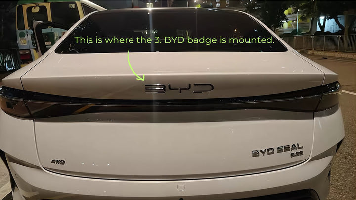 Rear Bumper Glossy Black Badges LOGO for BYD
